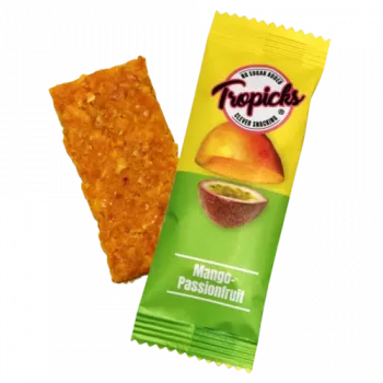 Tropicks žāvēta mango, marakujas batoniņš, 20 g