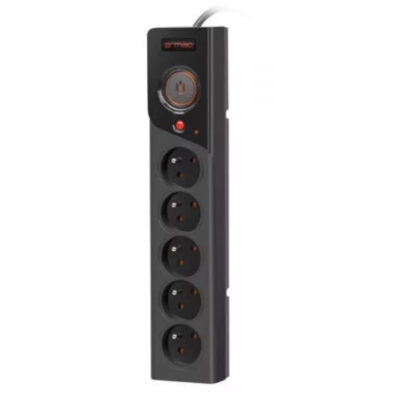 Strāvas sadalītājs Armac Z5 melns 5 maiņstrāvas rozetes 250 V 5 m