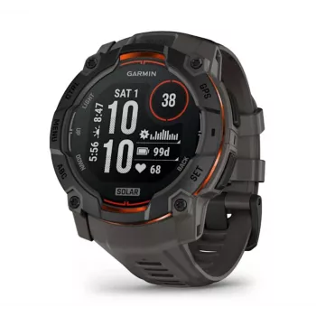 Garmin Instinct 3 Solar GPS viedpulkstenis 1,3 collu MIP 176x176 skārienekrāns melnā krāsā