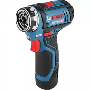 Bosch GSR 12V-15 FC Professional 1300 RPM Keyless 600 g Melns, Blue