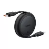 Baseus Free2Pull Mini USB-C uz USB-C USB kabelis, 60 W, 1, (melns)