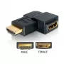 HDMI adapteris tēviņš pret sieviņu 90° pa kreisi DeLOCK 65077