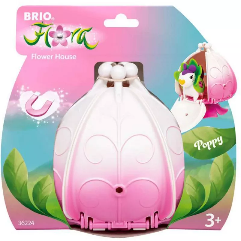 Rotaļlietu māja BRIO Poppy Flower House zaļa rozā violeta balta 36224