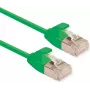 ROLINE U/FTP DataCenter komutācijas kabelis Cat.6A (EA klase), LSOH, plāns, zaļš, 0,3 m (21.15.3331)