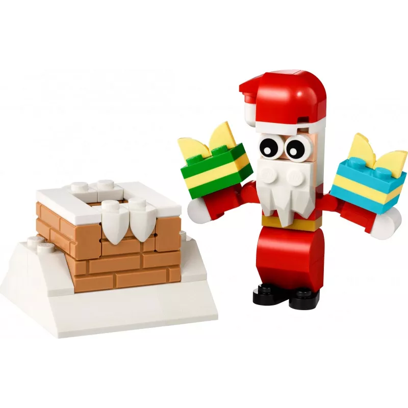 Konstrukciju rotaļlieta LEGO Santa's Chimney polybag 30692 – mini sezonas būvēšanas komplekts