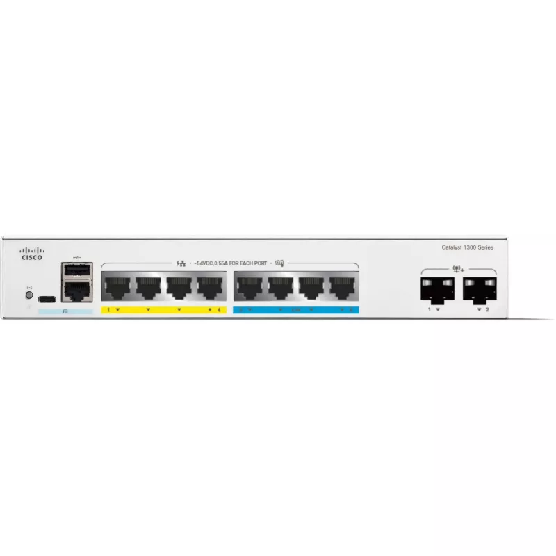 Pārvaldīts slēdzis Cisco Catalyst C1300-8MGP-2X L2/L3 Gigabit Ethernet PoE