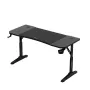 Spēļu galds huzaro Hero 3.6 — taisnstūrveida, 1400×600 mm, augstums regulējams 560–790 mm, melns, H veida kājas, 15 mm bieza virsma