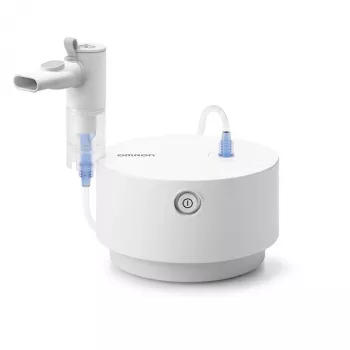 Galda miglinātājs Omron C28P ar 10 ml/min ietilpību, 2,65 µm daļiņu izmēru, balts, izmēri 265×195×143 mm