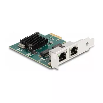 DeLOCK PCI Express x1 karte 2 x RJ45 Gigabit LAN BCM pelēka