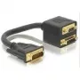 DVI adapteris DeLOCK 65052 DVI29 vīrišķais uz DVI29 + VGA sievišķā 0,2 m