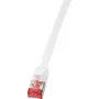 Logilink SlimLine - komutācijas kabelis - RJ-45 (V) uz RJ-45 (V) - 15 m - U/FTP, PiMF - CAT 6 - formēts, bezķērājs, plakans - balts (CF2101S)