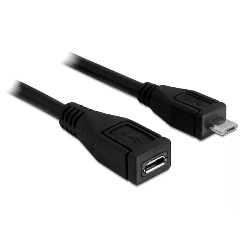 USB kabelis DeLOCK 83248 USB 2.0 1m Micro-USB B melns