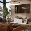 TV skapītis cama meble LIVERTI 150x42x48 cm, balts, skaidu plātnes virsma