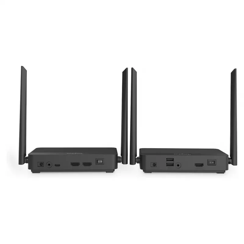 Bezvadu HDMI KVM paplašinātāja komplekts DIGITUS DS-55360 — raidītājs un uztvērējs, bezvadu, 100 m, 4K/60 Hz, HDMI, USB-A/USB-C