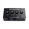 Audio interfeiss M-Audio M-Track Duo — USB 2-ieejas/2-izejas, 16 bitu/48 kHz, 1x XLR/TS combo, 1x instrumenta ieeja, fantoma 48V