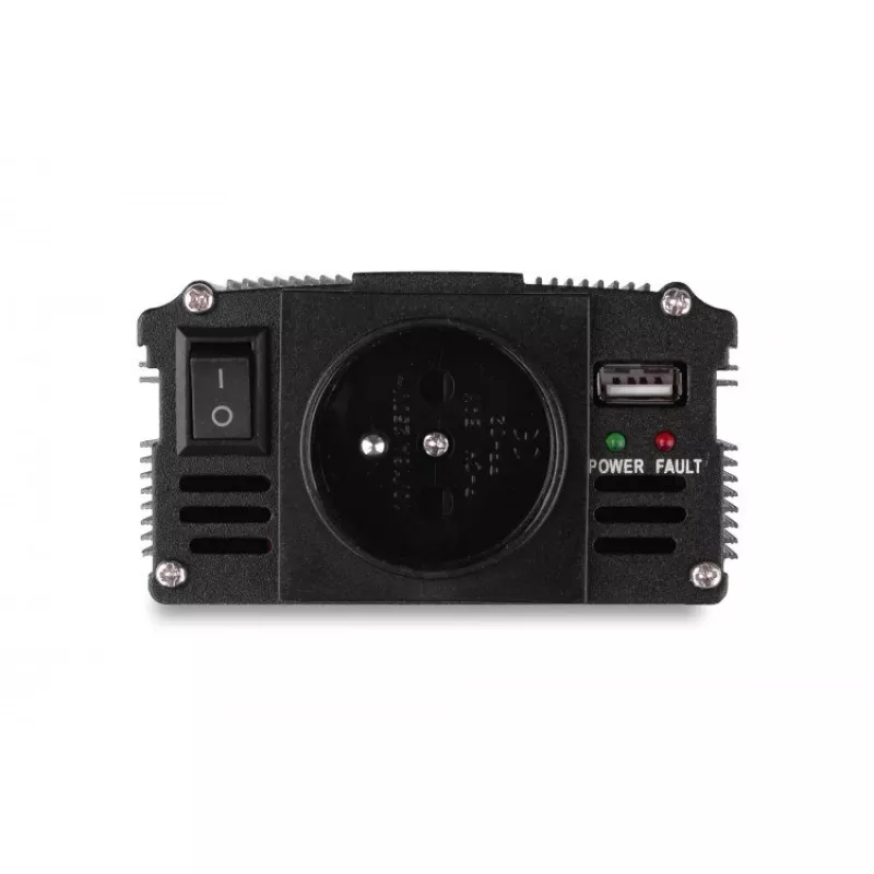 Strāvas pārveidotājs AZO 350/500W 24V uz 230V modelis 4PRZ24230IPS500, 350W nepārtraukta / 500W maksimālā