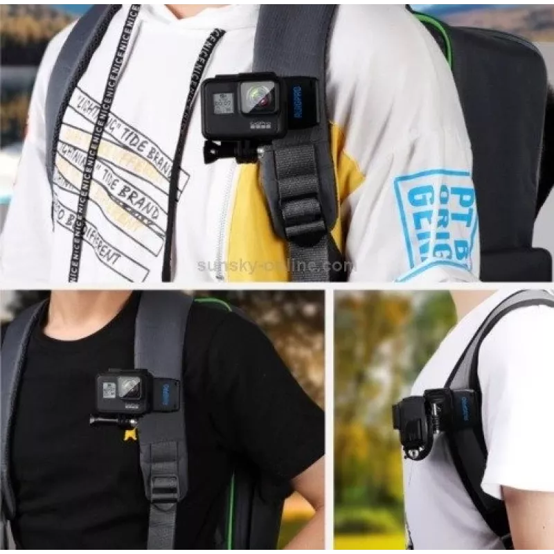 Siksnas stiprinājums RUIGPRO DCA6908 paredzēts DJI Osmo Action — 360° rotācija, viegls