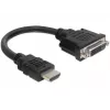 kabelis HDMI-DVI M/F DeLOCK 0.2m