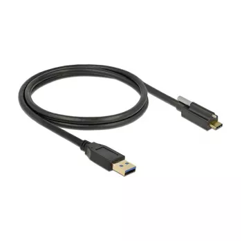 USB kabelis DeLOCK 83717 USB 3.2 Gen 2 1m USB A USB C Melns