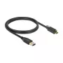 USB kabelis DeLOCK 83717 USB 3.2 Gen 2 1m USB A USB C Melns