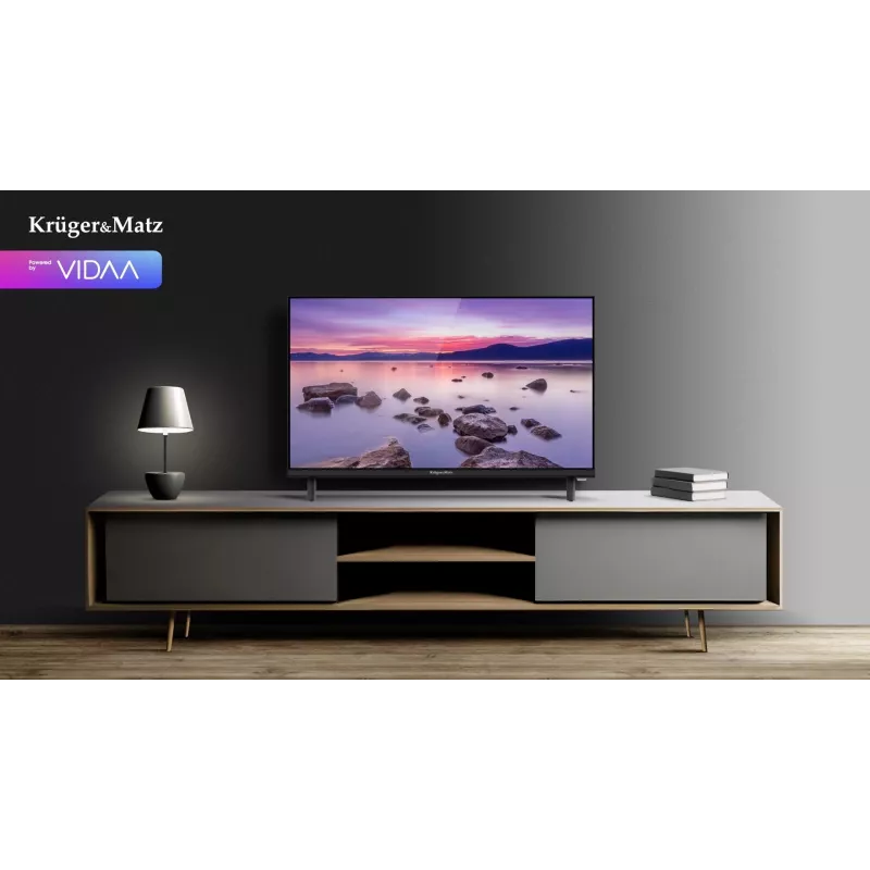 24 collu HD viedtelevizors Krüger & Matz KM0224-V3, 1366×768, DLED, Wi‑Fi, CI+, 2×3W