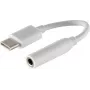 Audio kabelis S/CONN 14-05020 0.1m 3.5mm USB Type-C balts