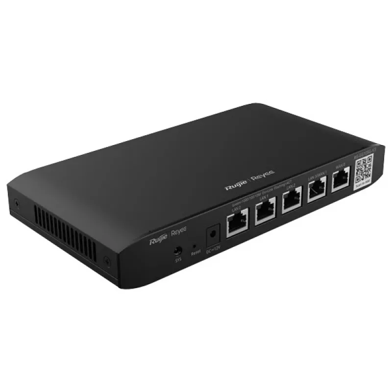 Bezvadu maršrutētājs RUIJIE RG-EG105G-V3 Dual Band Wi‑Fi 5, 2 kodoli, 128 MB RAM, 32 MB zibatmiņa, 4 LAN + 2 WAN Gigabit porti, melns