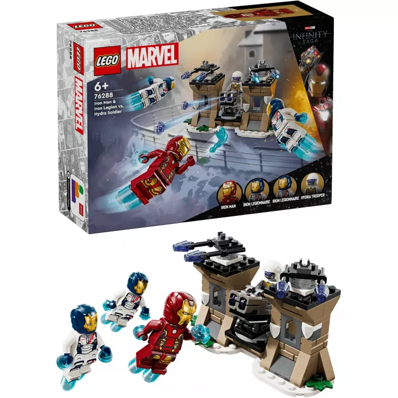LEGO konstruktors 76288 Marvel Super Heroes Iron Man Dzelzs leģions HYDRA kareivis, minifigūra, būvējams modelis