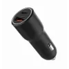 Automašīnas mobilās ierīces lādētājs Gembird TA-UC-AC2PDQC38-CAR-01, USB-C, 38W, 12–24V, melns