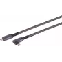 USB-C–USB-C kabelis ShiverPeaks 14-75017 — USB 3.2 Gen 2 (10 Gbit/s), 1 m, melns/baltss