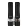 Russell Hobbs 28010-56 Electric Salt Mill Set (High Quality, Automatic, Adjustable Grinding, Light on Base, Melns Metal Design) Pepper Mill