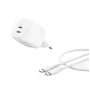 Belkin BoostCharge Pro - Barošanas bloks - GaN - 50 vati - Ātrā uzlāde - 2 izejas porti (2 x USB-C)
