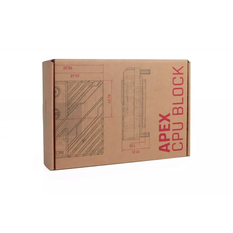 Aukstā plāksne Alphacool 13851 akrila caurspīdīga 88x88x32.3mm