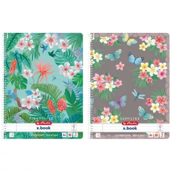 Spirālbloks Herlitz A4 Ladylike 80 lapas līniju ar malu, dažādi motīvi