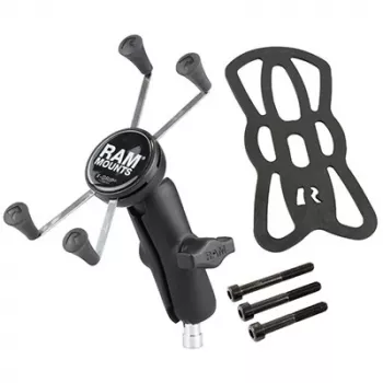 RAM Mounts X-Grip lielais tālruņa turētājs motocikla stūres skavai, melns