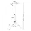 Projektora griestu stiprinājums MACLEAN MC-953 — tērauds, regulējams augstums 1,2–1,7 m