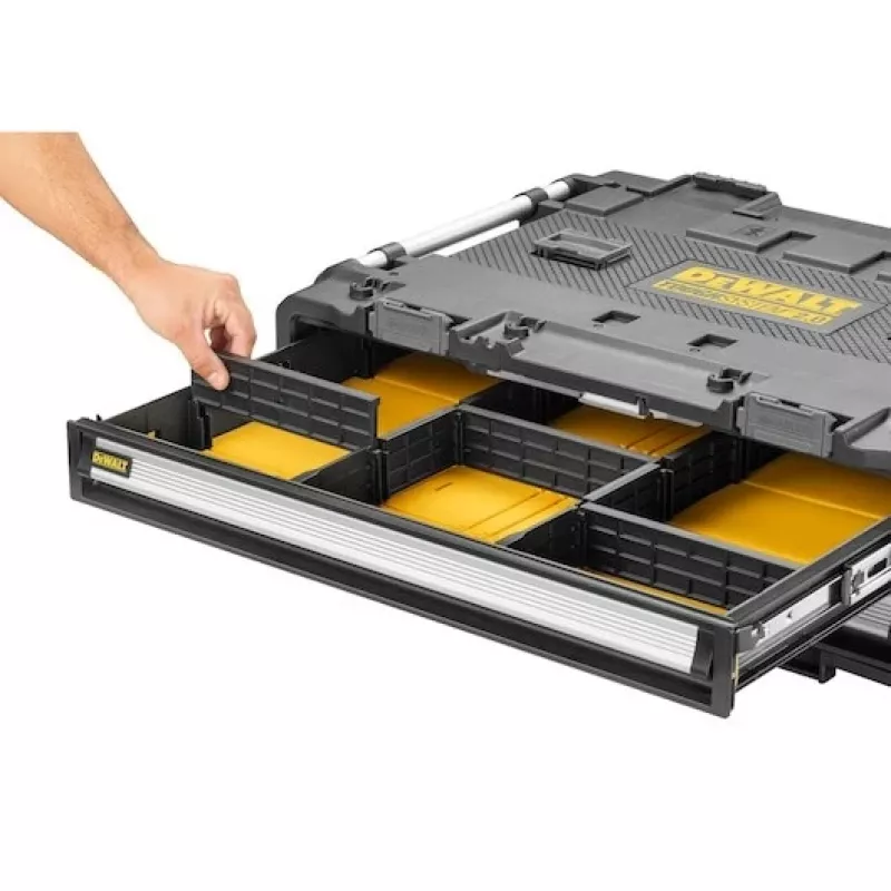 Instrumentu kaste DeWalt DWST08520-1 metāla-plastmasas, melna un dzeltena
