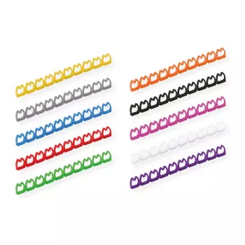 VALUE kabeļu marķēšanas komplekts komutācijas kabeļiem, 5–6,5 mm, 10 x 10 gab., daudzkrāsains
