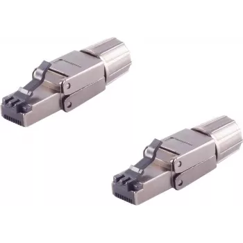 RJ45 savienotājs ShiverPeaks BS08-45006-2 bezinstrumentu ātrais STP, ekranēts Ethernet spraudnis