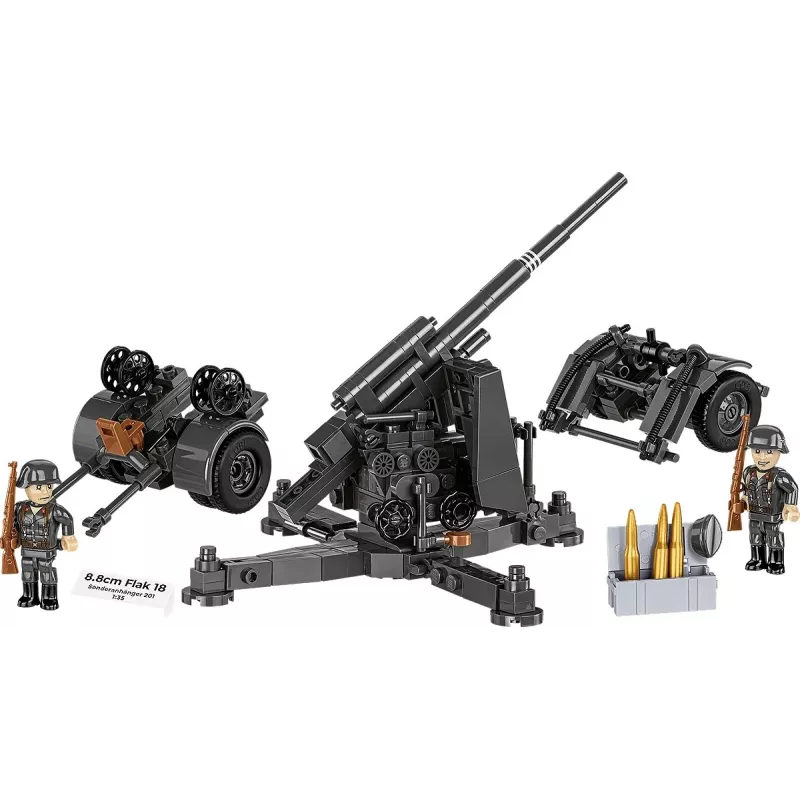 Konstruktoru komplekts Cobi Building Blocks 8,8 cm Flak ar piekabi — 360 gabali