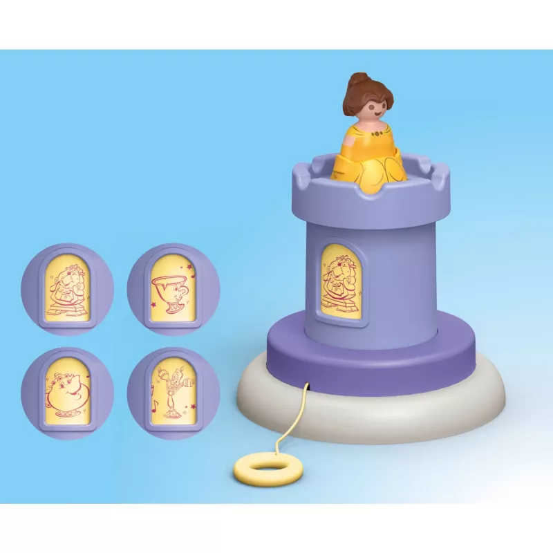 PLAYMOBIL JUNIOR & Disney: Belles rotaļu tornis ar skaņu | Rotaļu komplekts maziem bērniem 1–3 gadi