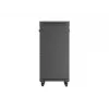 Tīkla statīva skapis LANBERG 19 collu 24U 600x800 mm melns ar stikla durvīm un LCD izgriezumu (plakanais iepakojums) v2
