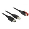 USB kabelis DeLOCK 85489 USB 2.0 3m USB B Melns