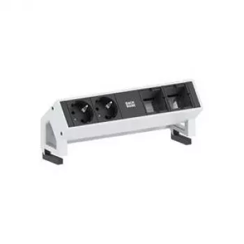 Elektrības pagarinātājs Bachmann DESK2 2 maiņstrāvas rozetēm