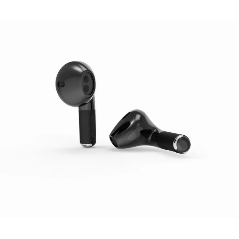 Bluetooth headset GEMBIRD TWS-02-BK, in-ear TWS, Melns/pelēka, up to 5 h playtime, built-in microphone, charging case