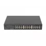 Nepārvaldāms komutators LANBERG RSGE-24 — 24× Gigabit Ethernet 1U, montējams statīvā, melns