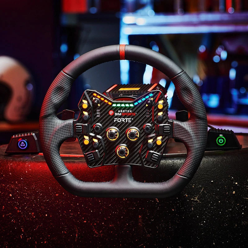 Asetek SimSports GT Rim - Closed D, āda - melns