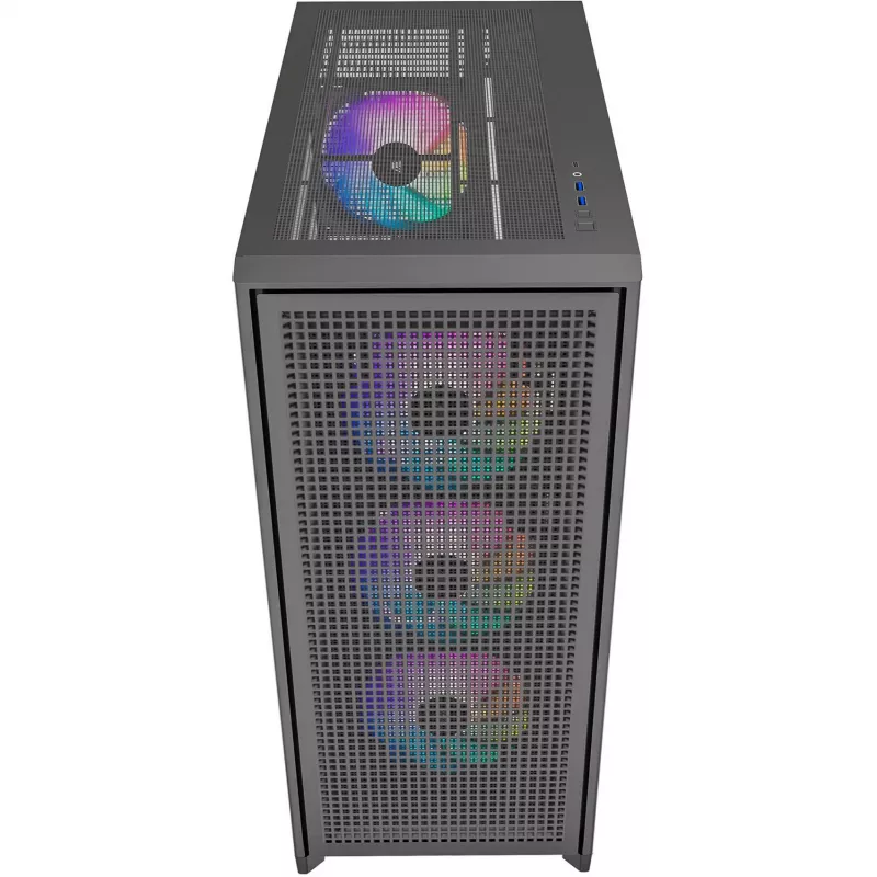 PC korpuss Silentware Air 2000 A-RGB Melns — mid-tower, rūdīta stikla sānu panelis