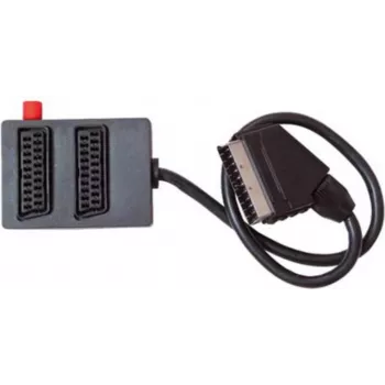 SCART 2 virzienu sadalītāja adapteris ShiverPeaks 94055 — video/audio pasīvais signāla sadalītājs