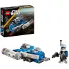 LEGO Star Wars kapteiņa Reksa Y-wing mikrokaujas kuģis — kolekcionējams Clone Wars zvaigžņu kuģa transportlīdzeklis ar tēla minifigūru, piemērots zēniem no 6 gadu vecuma
